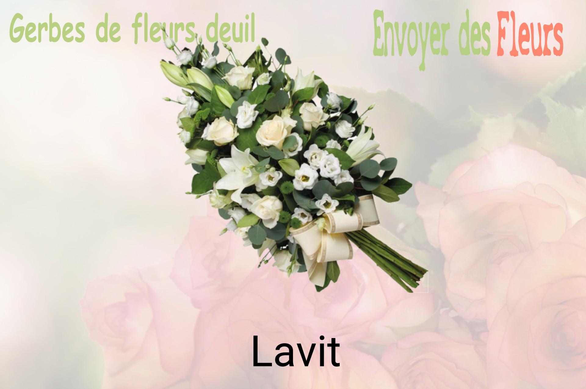 Gerbe de fleurs de deuil livrée à Lavit